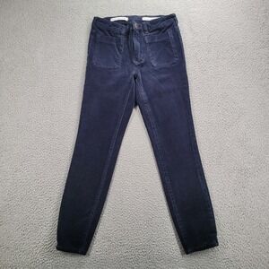 PILCRO Anthropologie Pant Size 27 Blue Corduroy High Rise Skinny 27x27
